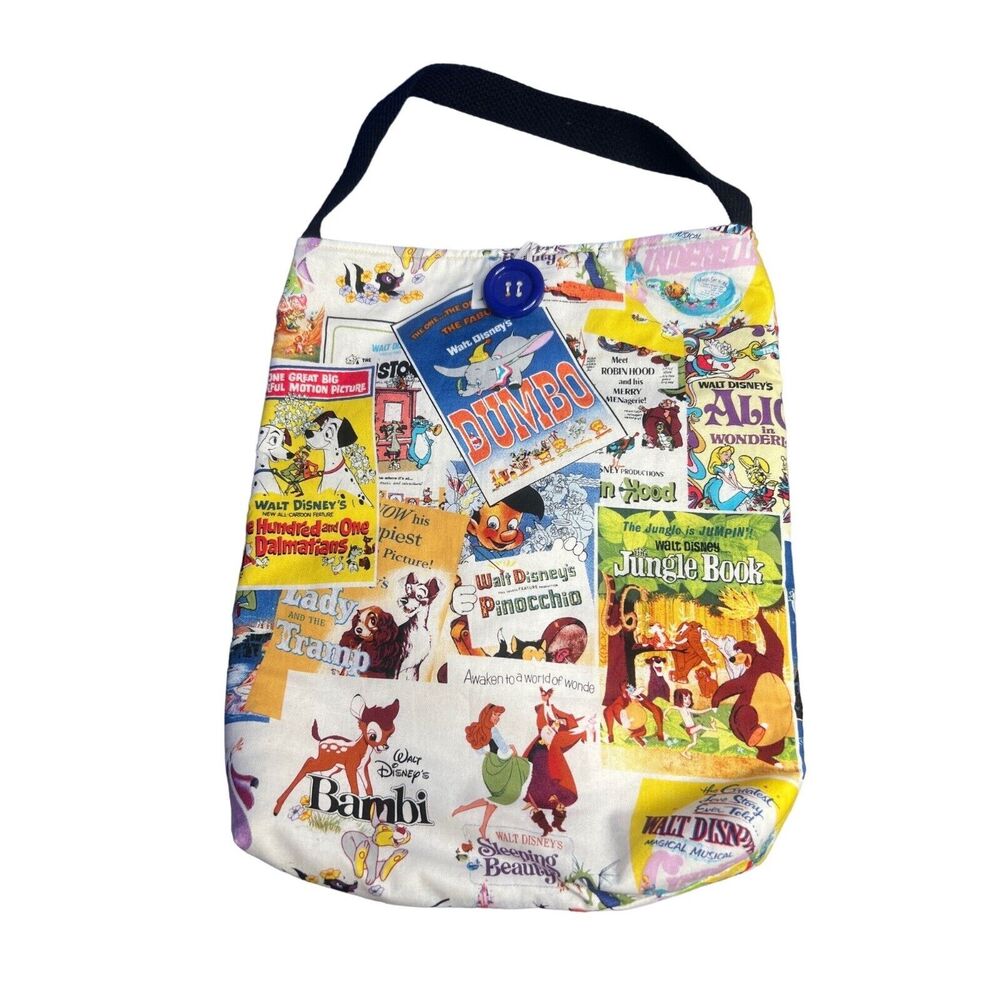Disney Animated Movies Bambi, Dumbo, Snow White, Jungle Book Tote Purse Bag